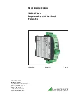 Preview for 1 page of Camille Bauer SINEAX V604s Operating Instructions Manual