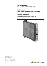 Preview for 1 page of Camille Bauer SIRAX TV 808-62 Operating Instructions Manual