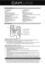 Preview for 22 page of Camlink CL-LANGHAM825 User Manual