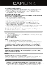 Preview for 4 page of Camlink CL-OAKHAM842 User Manual