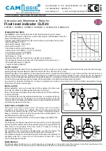 Preview for 1 page of Camlogic CLR20 Instruction And Maintenance