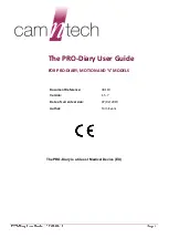 CamNtech PRO-Diary Instruction Manual предпросмотр