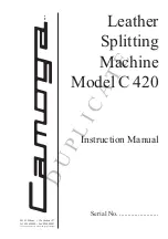 Camoga C 420 Instruction Manual preview