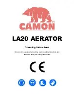 Camon LA20 AERATOR Operating Instructions Manual preview