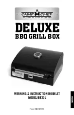 Camp Chef BB30L Warning & Instruction Booklet preview