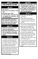 Preview for 2 page of Camp Chef FTG475 Warning & Instruction Booklet