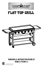 Preview for 1 page of Camp Chef FTG900 Warning & Instruction Booklet