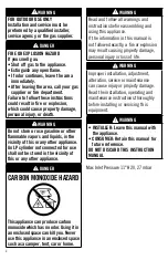 Preview for 2 page of Camp Chef GCLOGC11 Warning & Instruction Booklet