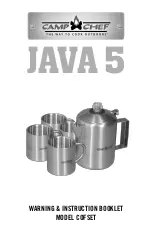 Preview for 1 page of Camp Chef JAVA 5 Warning & Instruction Booklet