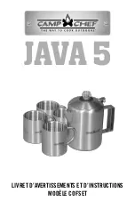 Preview for 3 page of Camp Chef JAVA 5 Warning & Instruction Booklet