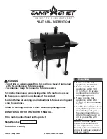 Preview for 1 page of Camp Chef PELLET GRILL Instructions Manual