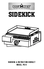 Preview for 1 page of Camp Chef SIDEKICK PG14 Warning & Instruction Booklet