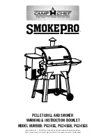 Camp Chef smokepro PG24SG Warning & Instruction Booklet preview