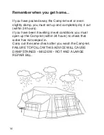 Preview for 14 page of Camp-let tent trailer User Instructions