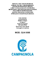 Preview for 1 page of CAMPAGNOLA CLN 0505 Use And Maintenance Manual