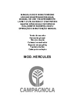 CAMPAGNOLA HERCULES Use And Maintenance Manual предпросмотр