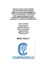 CAMPAGNOLA HOLLY Use And Maintenance Manual предпросмотр