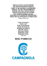 CAMPAGNOLA POWER 58 Use And Maintenance Manual preview