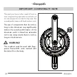 Предварительный просмотр 28 страницы CAMPAGNOLO Centaur Ultra-Torque Crankset User Manual