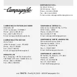 Предварительный просмотр 124 страницы CAMPAGNOLO Ekar 13S Chain User Manual