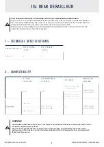 Preview for 3 page of CAMPAGNOLO Ekar 13S Rear Derailleur Technical Manual