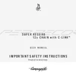 Preview for 1 page of CAMPAGNOLO SUPER RECORD 12 User Manual