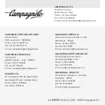 Предварительный просмотр 100 страницы CAMPAGNOLO SUPER RECORD 12 User Manual