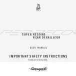 CAMPAGNOLO SUPER RECORD REAR DERAILLEUR User Manual preview