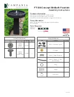 Campania International Concept Birdbath FT-336 Assembly Instructions preview