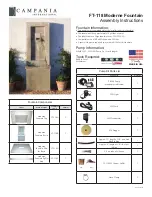 Campania International FT-118 Moderne Fountain Assembly Instructions preview