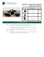 Preview for 1 page of Campania International LED-KIT1 Assembly Instructions