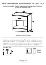 Предварительный просмотр 1 страницы Campbell Craft Melbourne 1 Drawer Bedside Assembly Instructions Manual