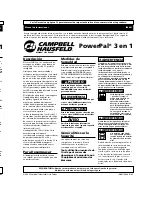 Предварительный просмотр 11 страницы Campbell Hausfeld 3-in-1 PowerPal Operating Instructions Manual