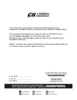 Preview for 22 page of Campbell Hausfeld AC080100 Operating Instructions And Parts Manual