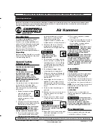 Campbell Hausfeld Air Hammer Operating Instructions preview