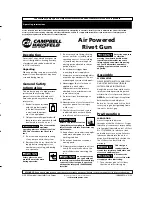 Campbell Hausfeld Air PoweredRivet Gun Operating Instructions Manual preview