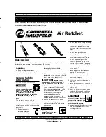 Campbell Hausfeld Air Ratchet Operating Instructions предпросмотр