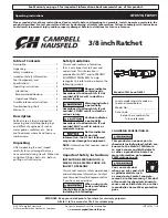 Предварительный просмотр 1 страницы Campbell Hausfeld AT0510 Manual