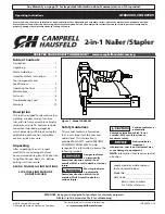 Предварительный просмотр 1 страницы Campbell Hausfeld AT802000 Operating Instructions Manual