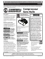 Preview for 9 page of Campbell Hausfeld Attach it to this  or file it for safekeeping. IN626701AV Operating Instructions And Parts Manual