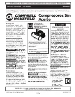 Preview for 17 page of Campbell Hausfeld Attach it to this  or file it for safekeeping.... Operating Instructions And Parts Manual