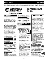 Preview for 9 page of Campbell Hausfeld Cast Iron Series Operating Instructions Manual