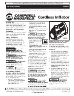 Campbell Hausfeld CC2410 Operating Instructions Manual preview