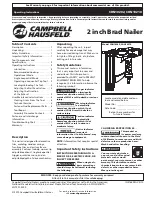 Preview for 1 page of Campbell Hausfeld CHN10202 Operating Instructions Manual