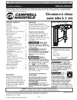 Предварительный просмотр 9 страницы Campbell Hausfeld CHN10202 Operating Instructions Manual