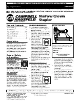 Предварительный просмотр 1 страницы Campbell Hausfeld CHN10302 Operating Instructions Manual