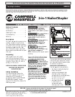 Предварительный просмотр 1 страницы Campbell Hausfeld CHN104 Operating Instructions Manual