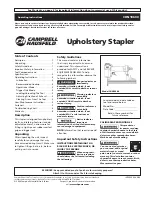 Предварительный просмотр 1 страницы Campbell Hausfeld CHN10600 Operating Instructions Manual
