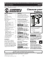 Preview for 9 page of Campbell Hausfeld CHN20102 Operating Instructions Manual