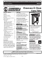 Preview for 9 page of Campbell Hausfeld CHN90498 Operating Instructions Manual